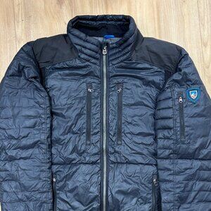 Kühl Spyfire Midnight Blue/Black 800 fill down puffer lightweight jacket Kühl